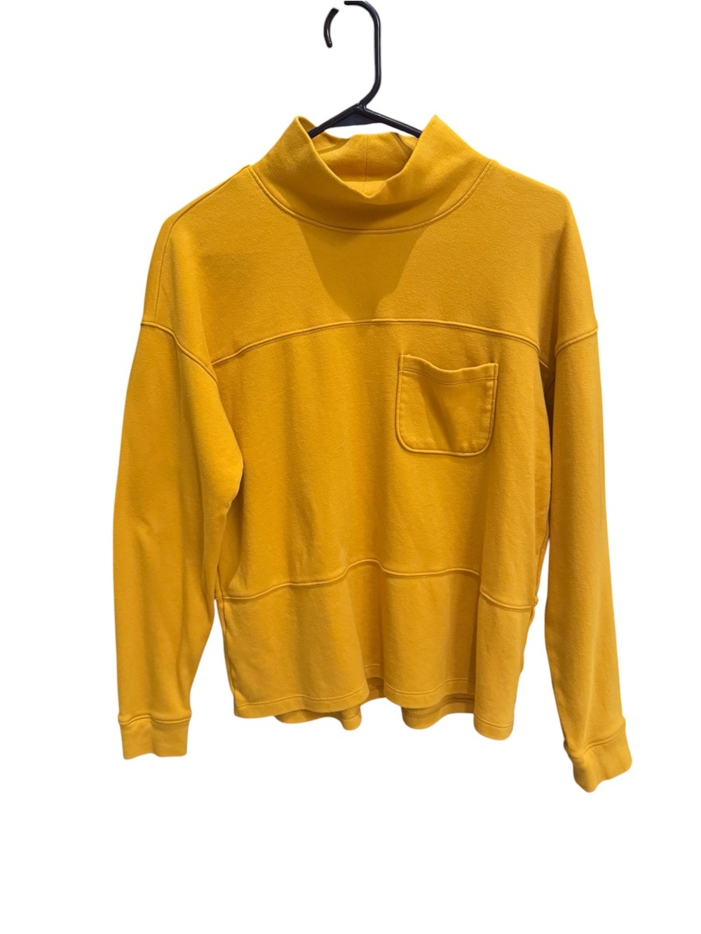 croft & barrow Mustard Yellow Turtleneck Pocket Sweater